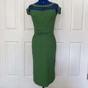 Cape sleeve pin up wiggle dress.